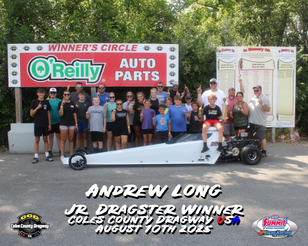 Jr. Dragster Winner - Andrew Long